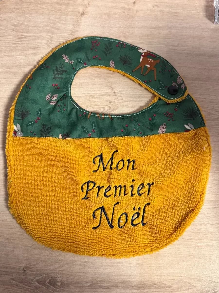 Bavoir Noël Jaune