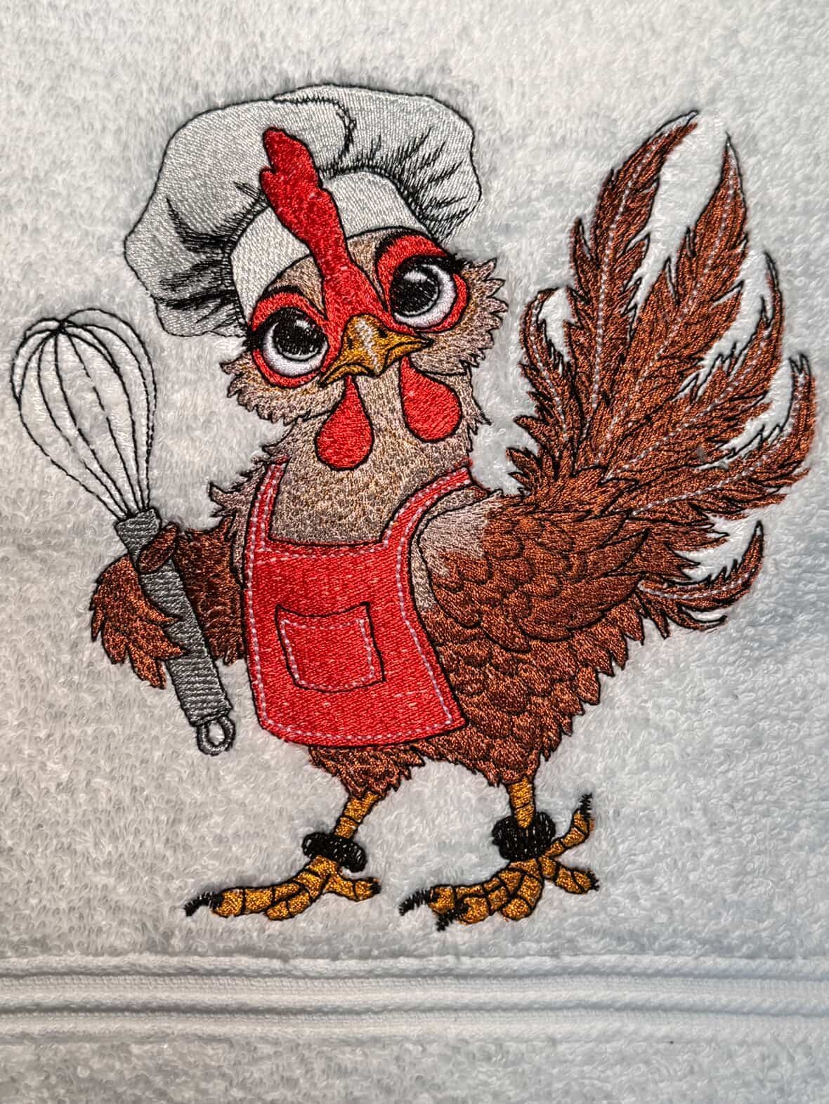 Serviette Poule Chef