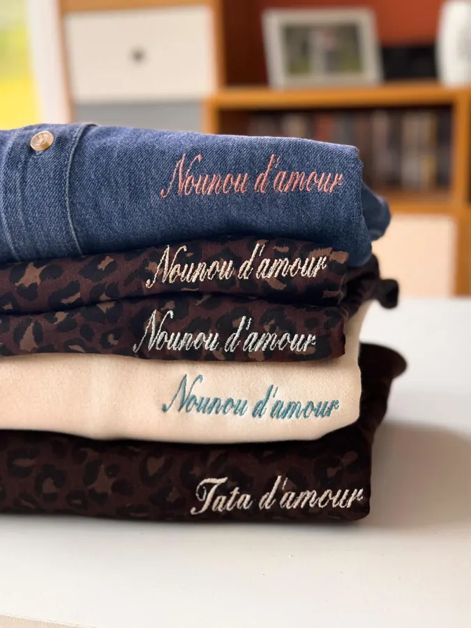 Sweats & Chemises 'Nounou d'amour' & 'Tata d'amour'